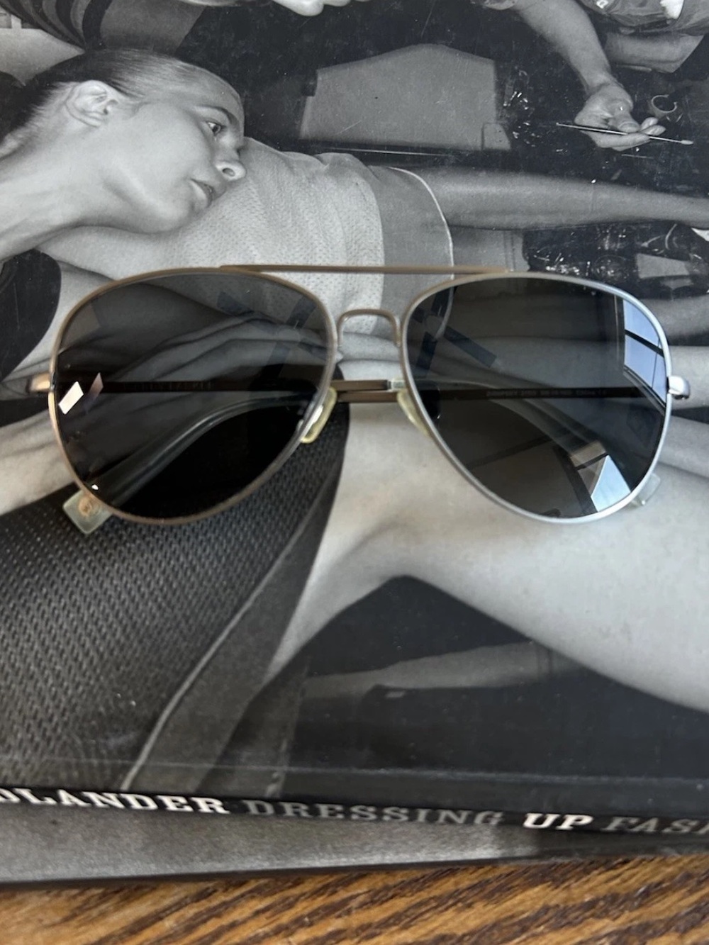 Warby Parker Dempsey 2150 Aviator Sunglasses Gunmetal 58-14-140 Titanium